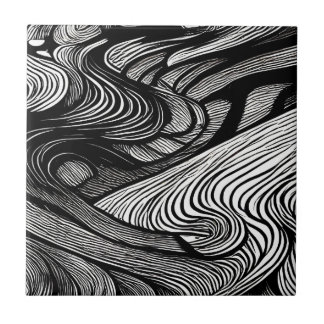 ABSTRACT BLACK AND WHITE FLIESE