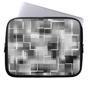 Abstract Black White Gray Laptopschutzhülle