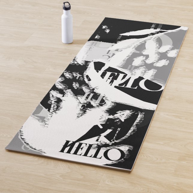 Abstract Black White Gray Yogamatte (Beispiel)