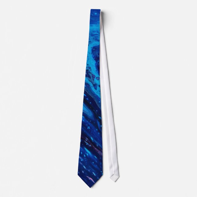Abstract blue galaxy krawatte (Vorderseite)
