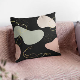 Abstract Boho Geometric Organic Shapes Pattern Kissen