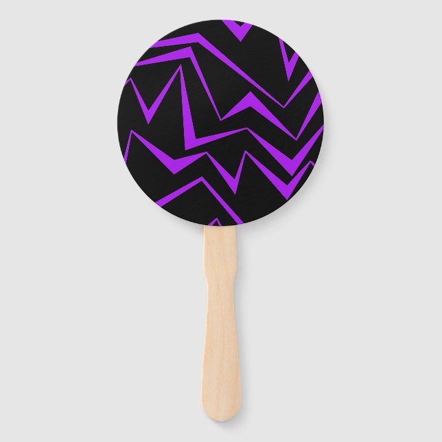 Abstract, bold, vibrant geometric zigzag pattern fächer (Vorderseite)