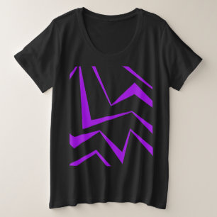 Abstract, bold, vibrant geometric zigzag pattern große größe T-Shirt