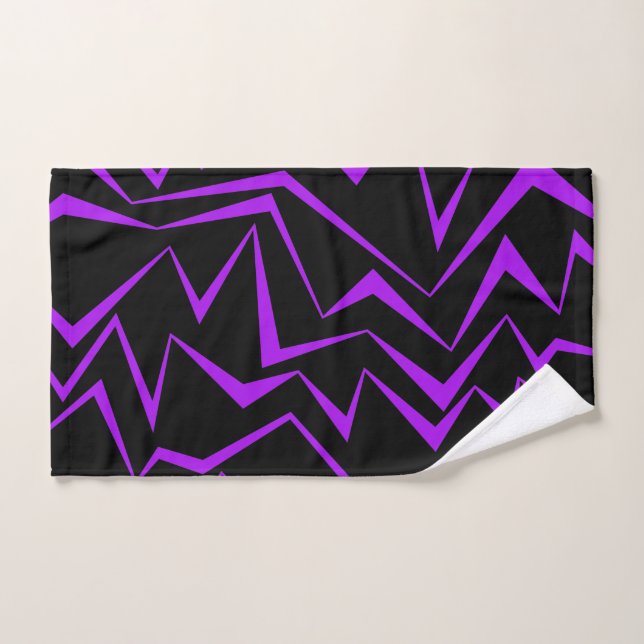 Abstract, bold, vibrant geometric zigzag pattern handtuch (Handtuch)
