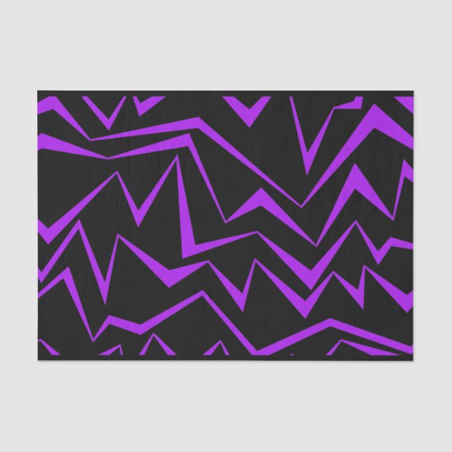 Abstract, bold, vibrant geometric zigzag pattern seidenpapier (Vorderseite)
