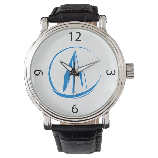 Abstract Building Peak Cityscape Circle Armbanduhr (Vorderseite)