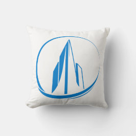 Abstract Building Peak Cityscape Circle Kissen