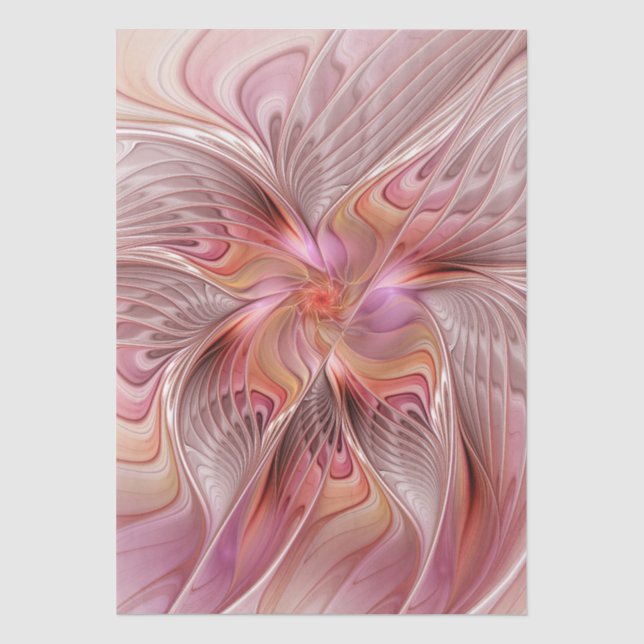 Abstract Butterfly Colorful Fantasy Fractal Art Seidenpapier (Vorderseite)