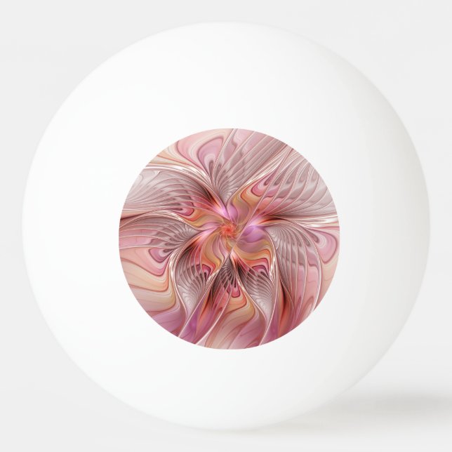 Abstract Butterfly Colorful Fantasy Fractal Art Tischtennisball (Vorderseite)