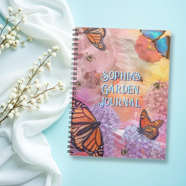 Abstract Butterfly Personalized Garden Journal Notizblock (Von Creator hochgeladen)