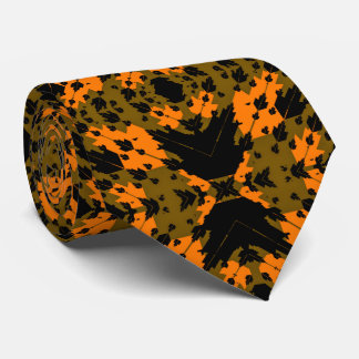 Abstract Camouflage Khaki Fractal Military Pattern Krawatte
