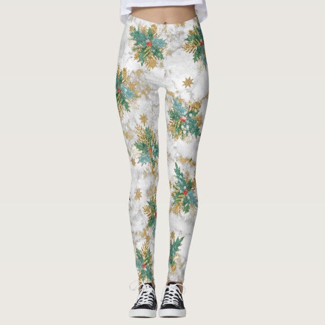 Abstract Christmas Art Leggings (Vorderseite)