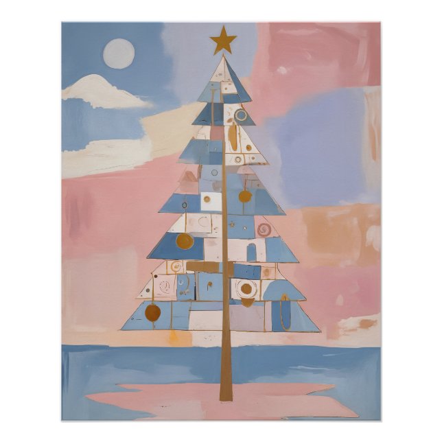 Abstract Christmas Geometry Poster (Vorderseite)