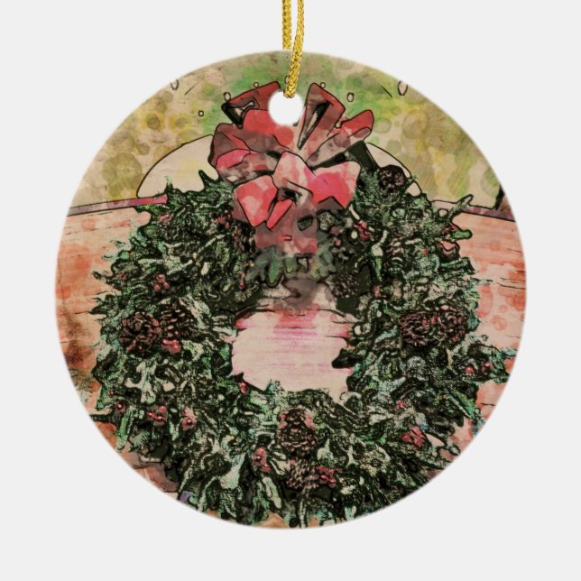 Abstract Christmas Wreath Ornament (Vorne)