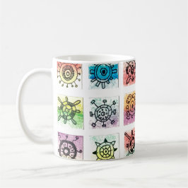 Abstract Circle Shapes Designs Illustration Kaffeetasse