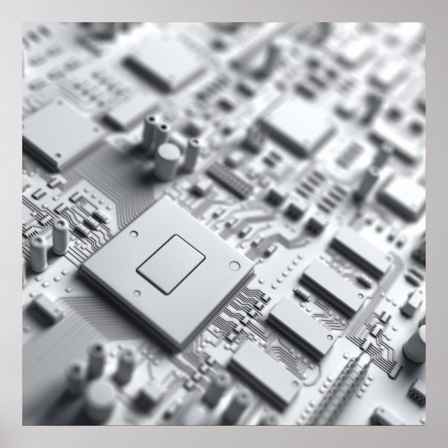 Abstract Circuit Board Poster (Vorne)