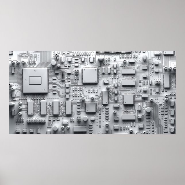 Abstract Circuit Board Poster (Vorne)