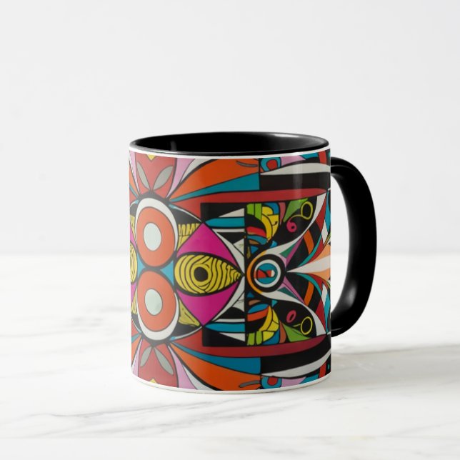 Abstract color coffee mug tasse (VorderseiteRechts)