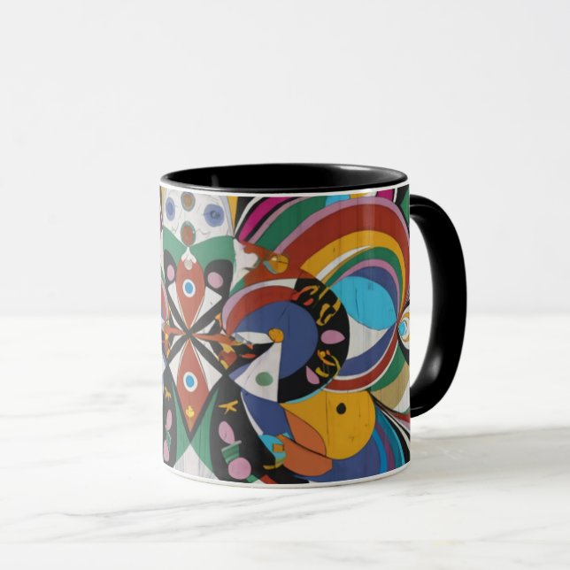 Abstract color coffee mug tasse (VorderseiteRechts)