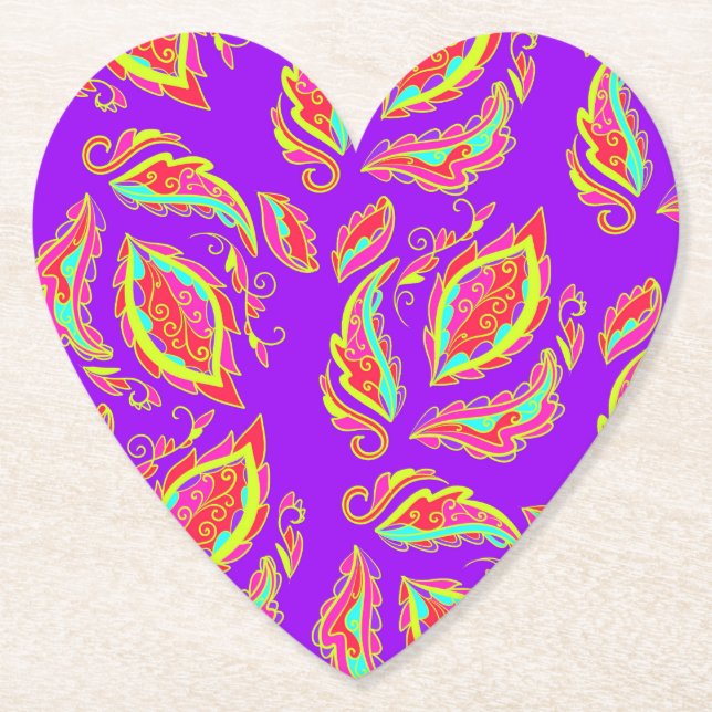abstract,color,pattern,indian,mandala,purple untersetzer (Vorderseite)