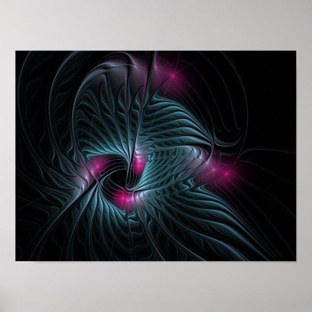 Abstract Colorful Fantasy Fractal Poster (Vorne)