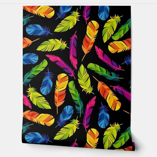 Abstract colorful feather explosion tapete (Abrollen)
