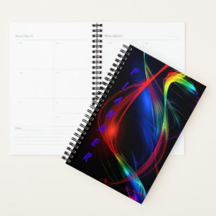 Abstract Colorful Lights Planner