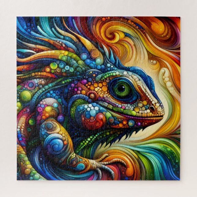 Abstract Colorful Lizard (Vertikal)