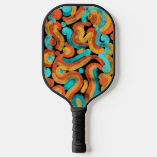 Abstract colorful pickleball paddle