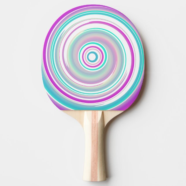 Abstract Colorful Swirl Tischtennis Schläger (Vorderseite)