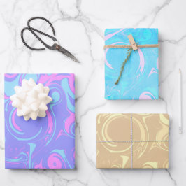 Abstract colorful swirls  geschenkpapier set