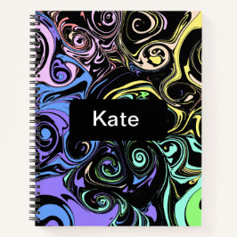 Abstract colorful swirls  notizbuch