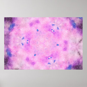 Abstract colorful watercolor. Digital art painting Poster