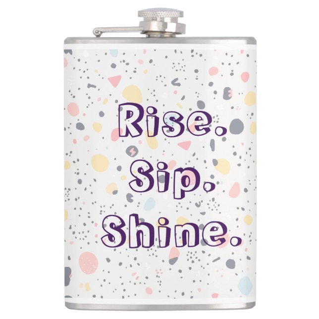 Abstract Confetti – Modern High-Energy Pattern Flachmann (Vorderseite)