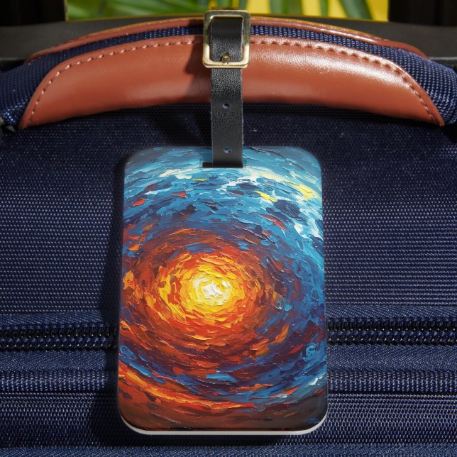 Abstract Core - Painterly Style Vibrant Art Gepäckanhänger (Vorderseite Insitu 2)