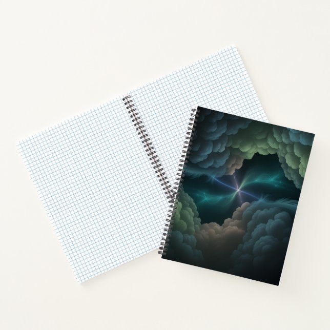 Abstract Cosmic Cloud Spiral Notebook Notizbuch (Innenseite)