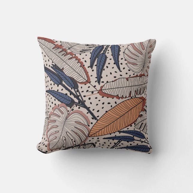 Abstract creative tropical seamless pattern on bac kissen (Vorderseite)