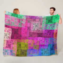 Abstract cubes fleecedecke