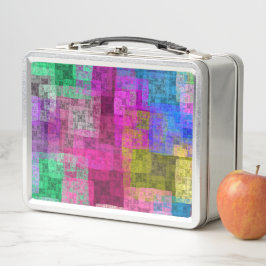 Abstract cubes metall brotdose