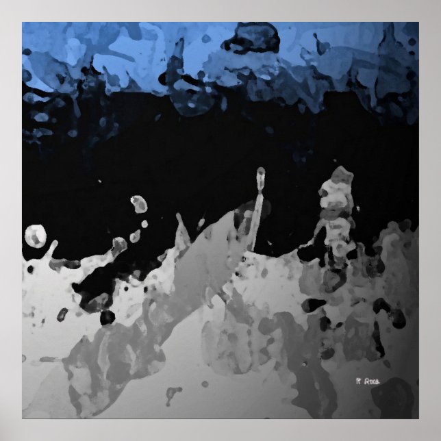 Abstract dark blue and Schar Poster (Vorne)
