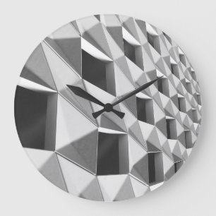 Abstract Diagonal Pattern Design Große Wanduhr