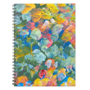 Abstract dot smear brush stroke acrylic and waterc notizblock