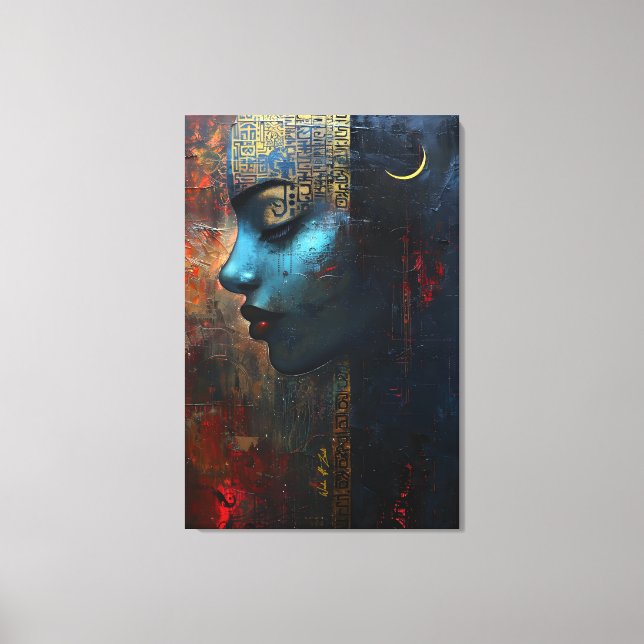 Abstract drawing of girl's leinwanddruck (Vorderseite)