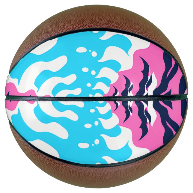 Abstract Dream Wave – Vibrant Surreal Flow Basketball (Vorderseite)