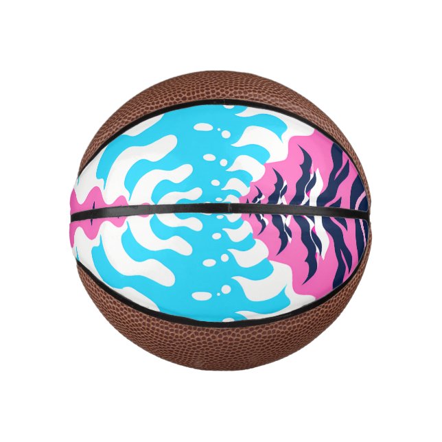 Abstract Dream Wave – Vibrant Surreal Flow Mini Basketball (Vorderseite)