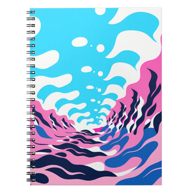 Abstract Dream Wave – Vibrant Surreal Flow Notizblock (Vorderseite)