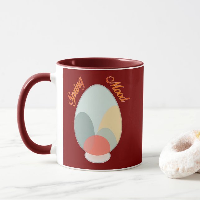 Abstract Easter Egg – Modern Art - caneca Tasse (Mit Donut)