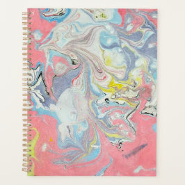 Abstract Ebru Water Marbling Pastel Planer