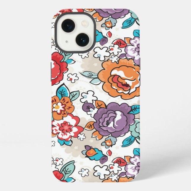 Abstract Elegance floral pattern 5 iPhone Hülle (Rückseite)