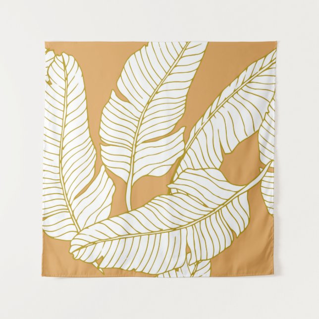 Abstract elegance pattern with floral illustration wandteppich (Vorderseite)